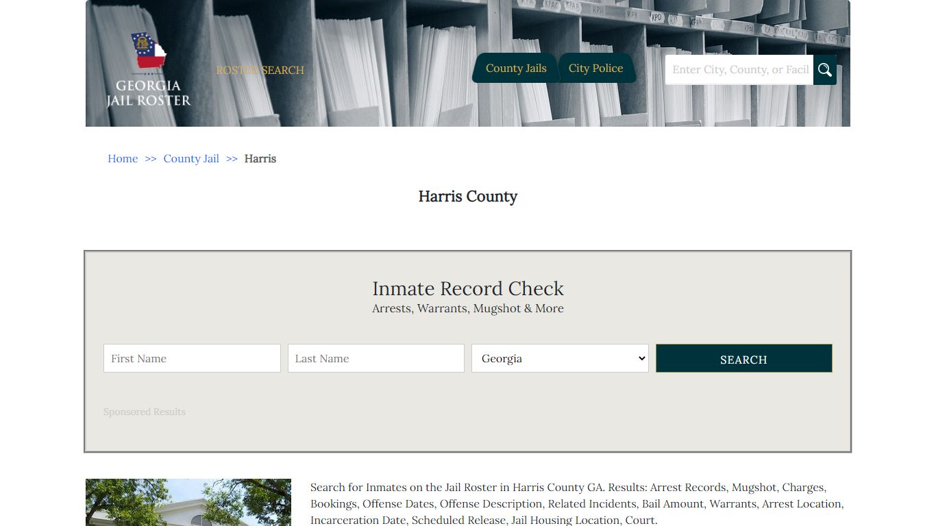 Harris County - Georgia Jail Inmate Search